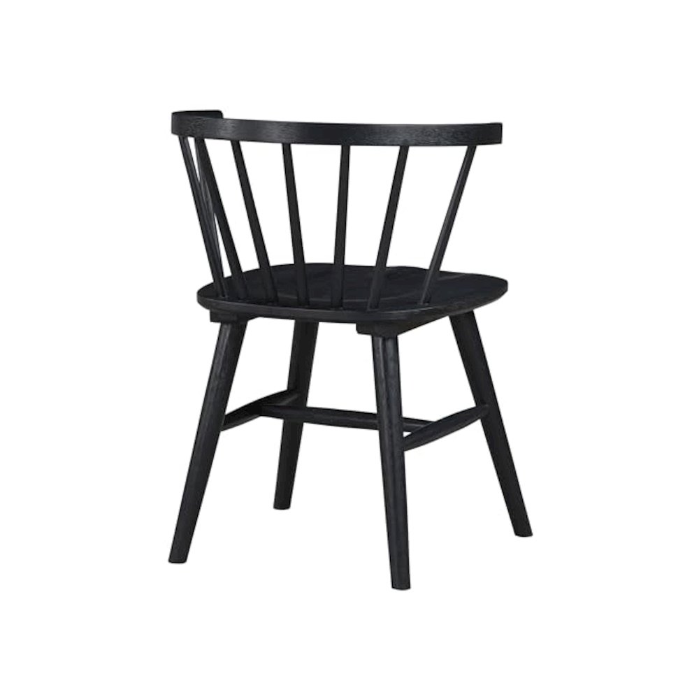 Willow Solid Wood Dining Chair, Black. Picture 6