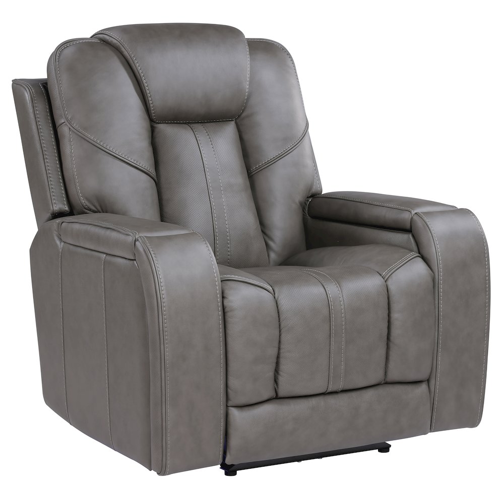 Daniel Triple Pwr Leather Theat Recliner. Picture 1