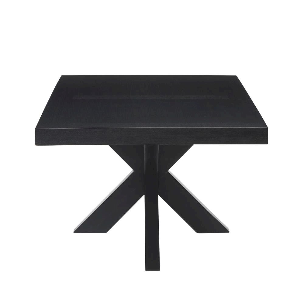 Elegant Ebony Cocktail Table with Ash Veneer Top and Solid Rubberwood Legs. Picture 2