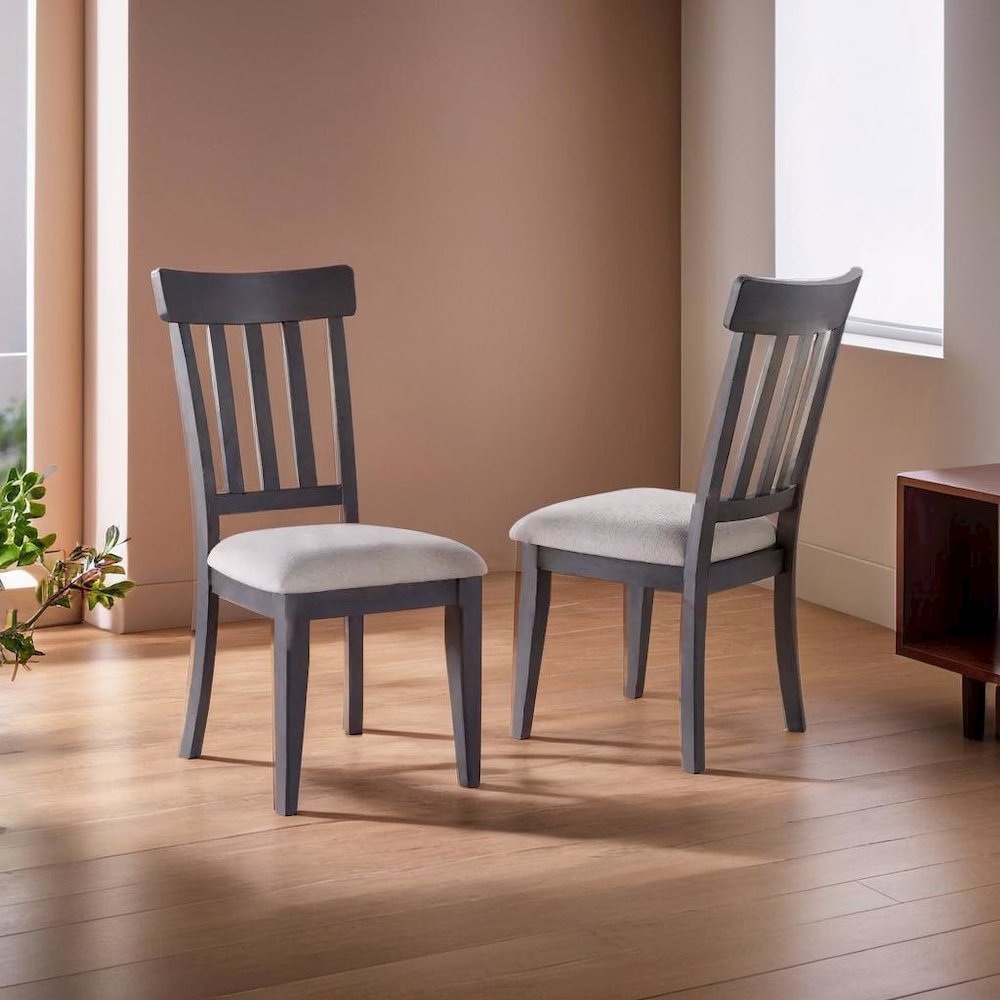 Elegant Dusky Cedar Set of 2 Dining Chairs Crafted from Rubberwood and Bentwood. Picture 6