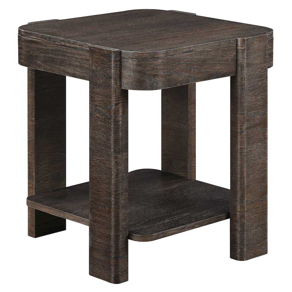 Salina Espresso Square End Table. Picture 1