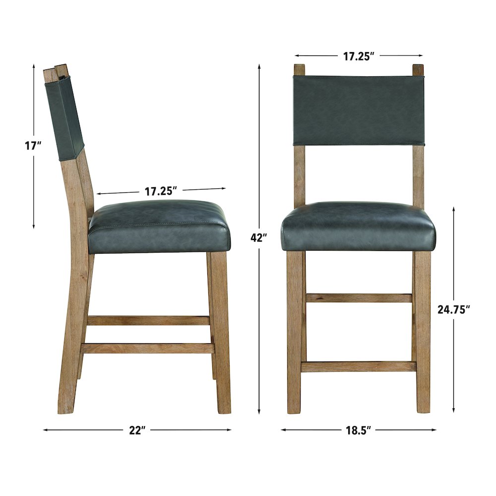 Aubrey Brown Counter Chair. Picture 7