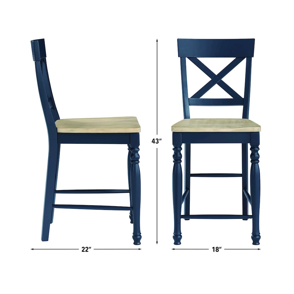 Darcy 7pc Counter Dining Set Blue. Picture 12