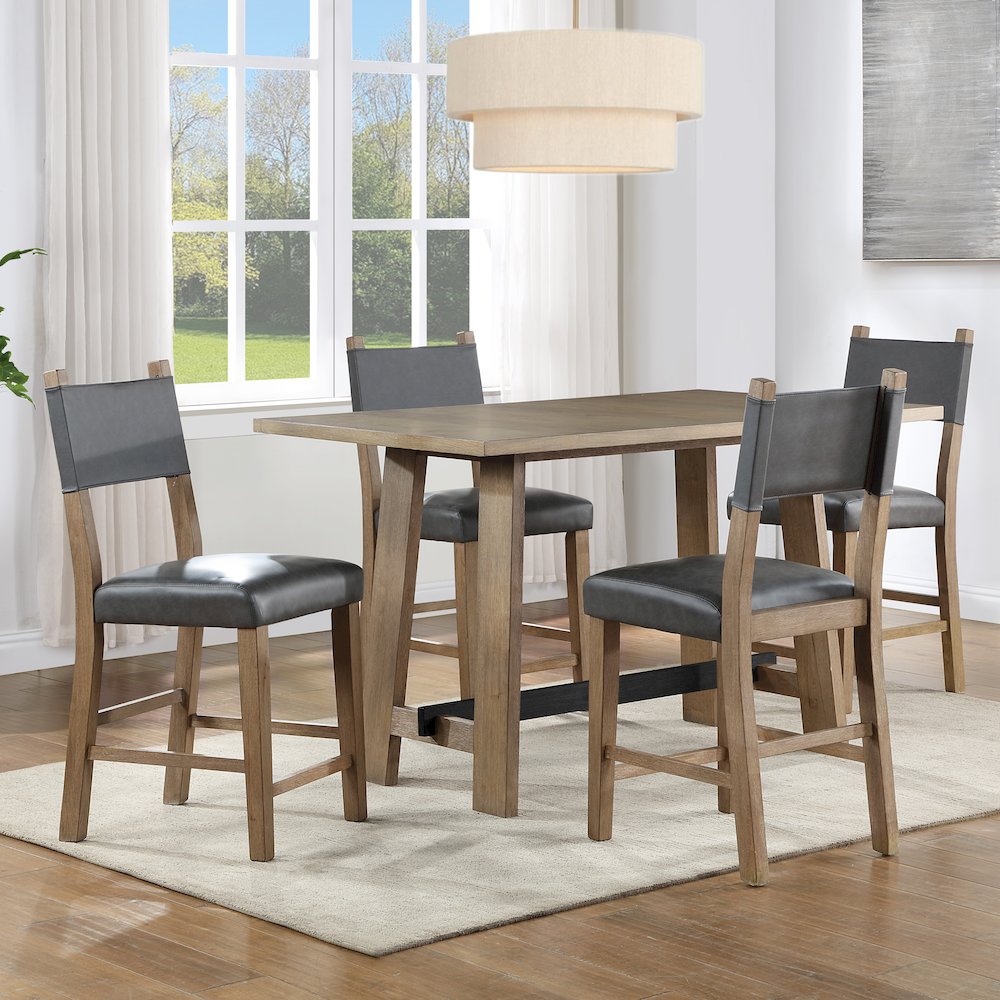 Aubrey Brown Counter Chair. Picture 4