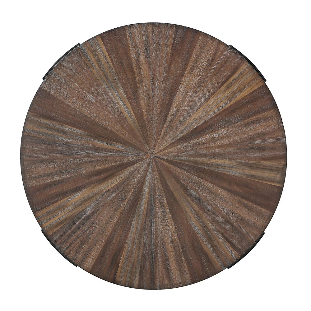 Chevron Round End Table. Picture 2