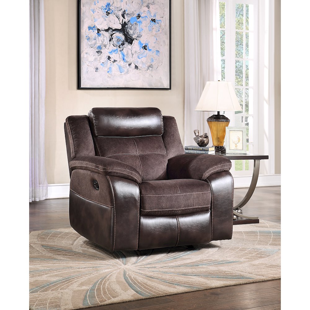 Pueblo Reclining Chair Coffee. Picture 5