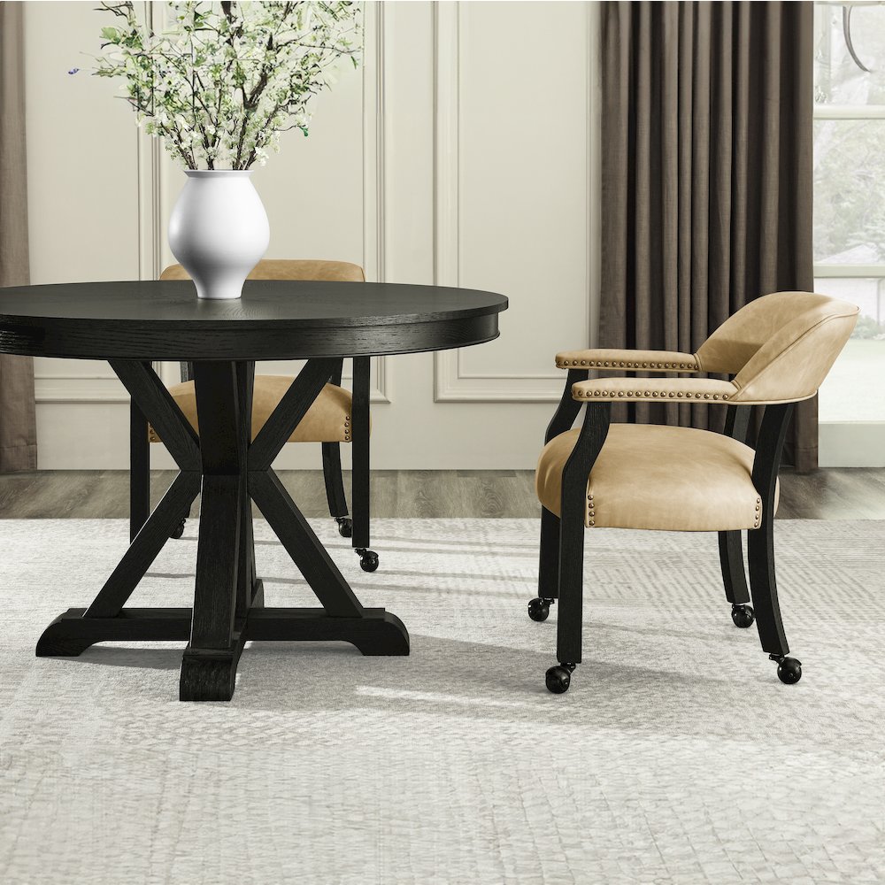 Rylie Dining Table, Black Finish. Picture 6