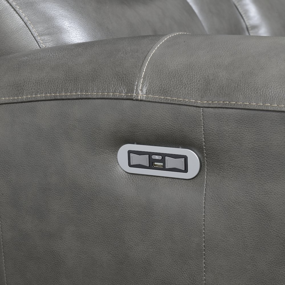 Laurel 2pc Power Reclining Grey. Picture 8