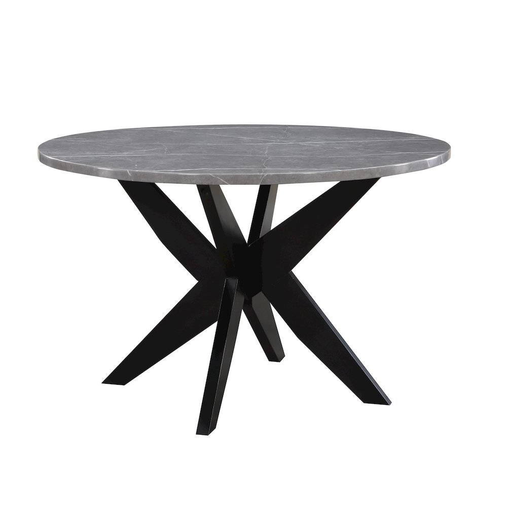 Amy 48-inch Round Faux-Marble Dining Table. Picture 1