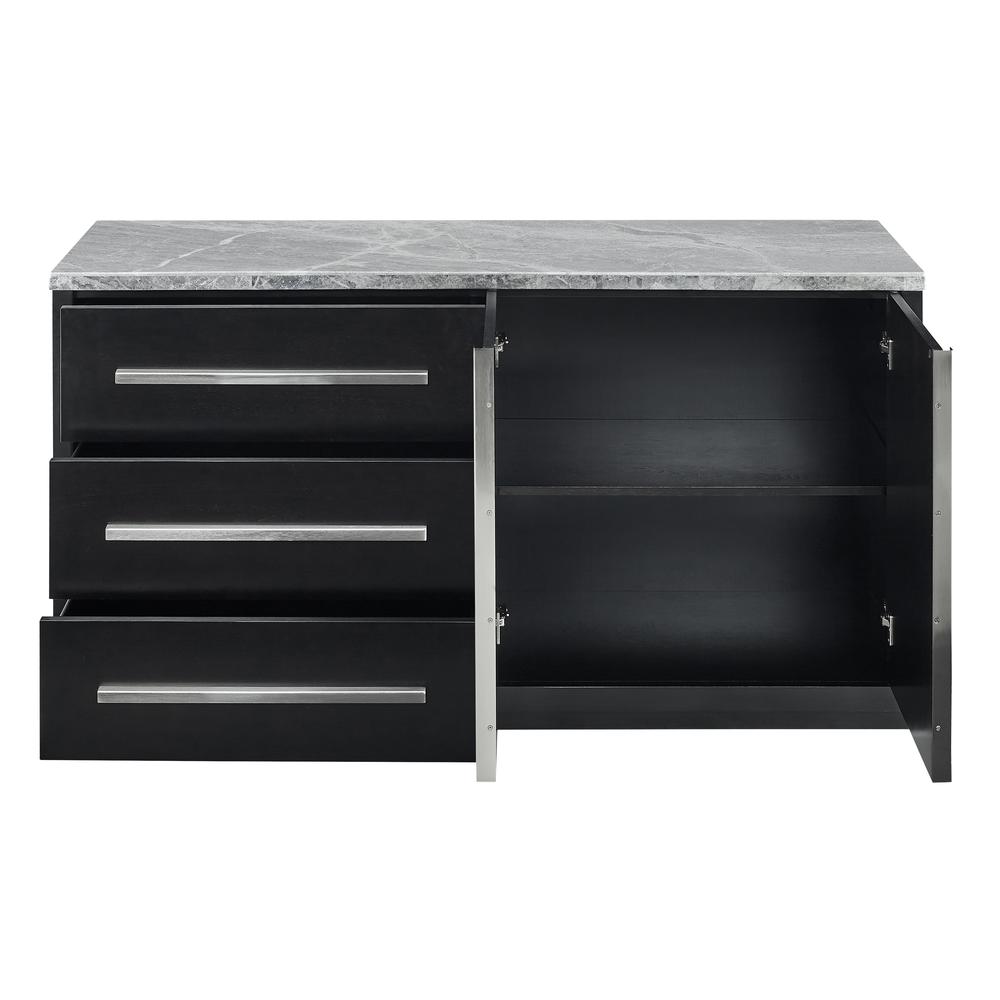 Camila Gray Marble Credenza. Picture 3