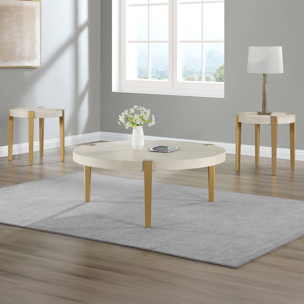 Gracie End Table, White. Picture 8