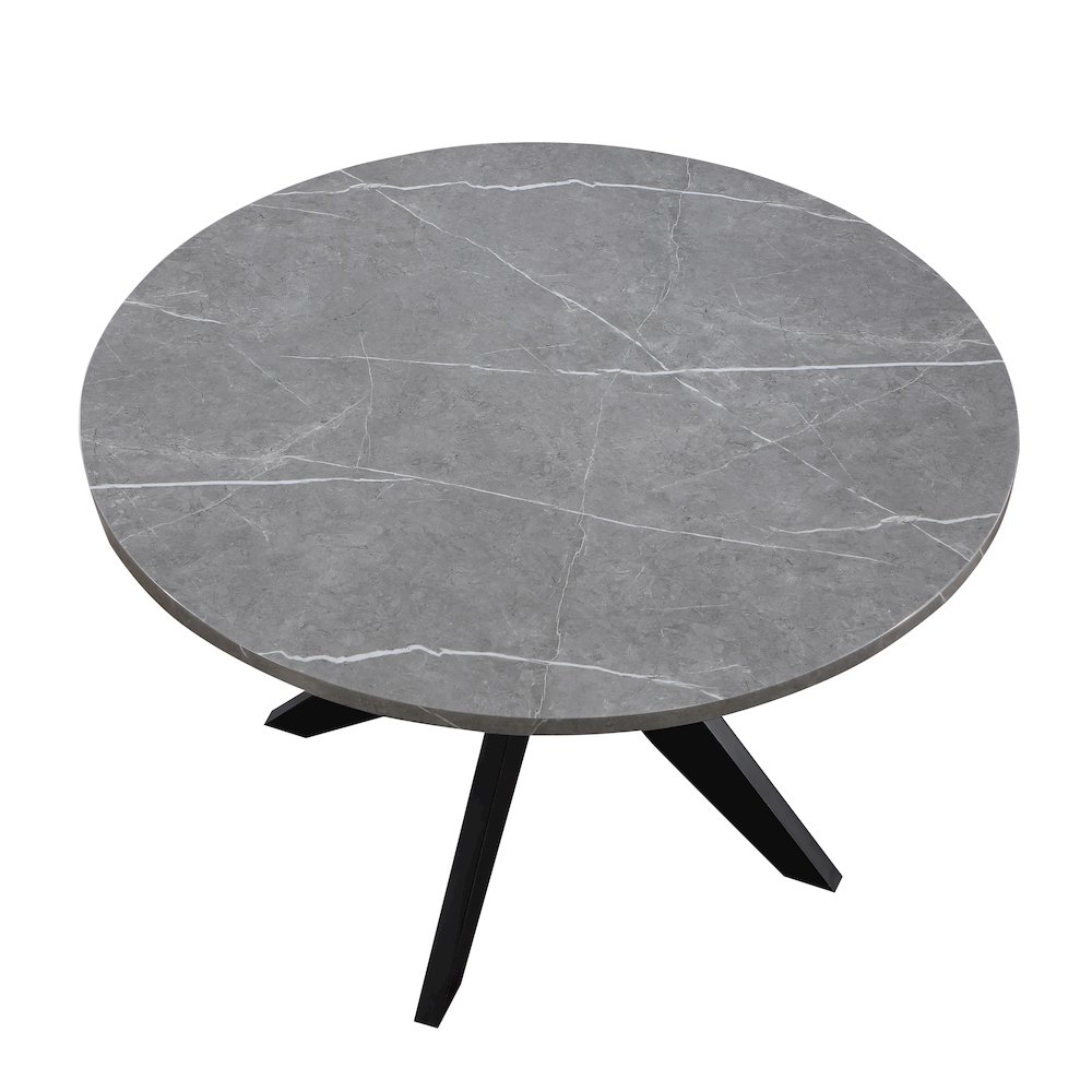 Amy 48-inch Round Faux-Marble Dining Table. Picture 7