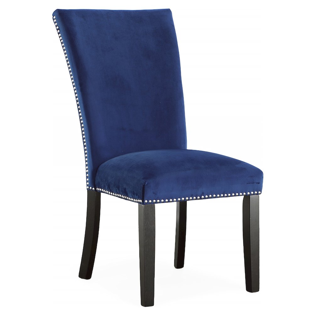 Camila 9PC Square Dining Set Blue Chair. Picture 2