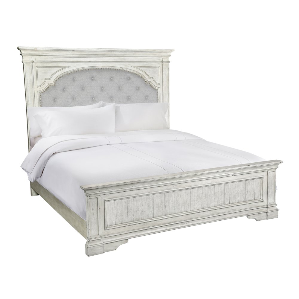 Highland Park Queen Bed Ivory. Picture 1