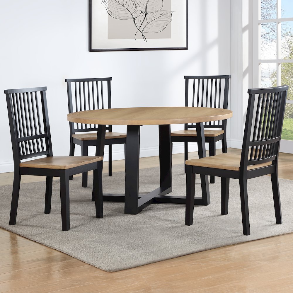 Magnolia Black Round Table. Picture 6