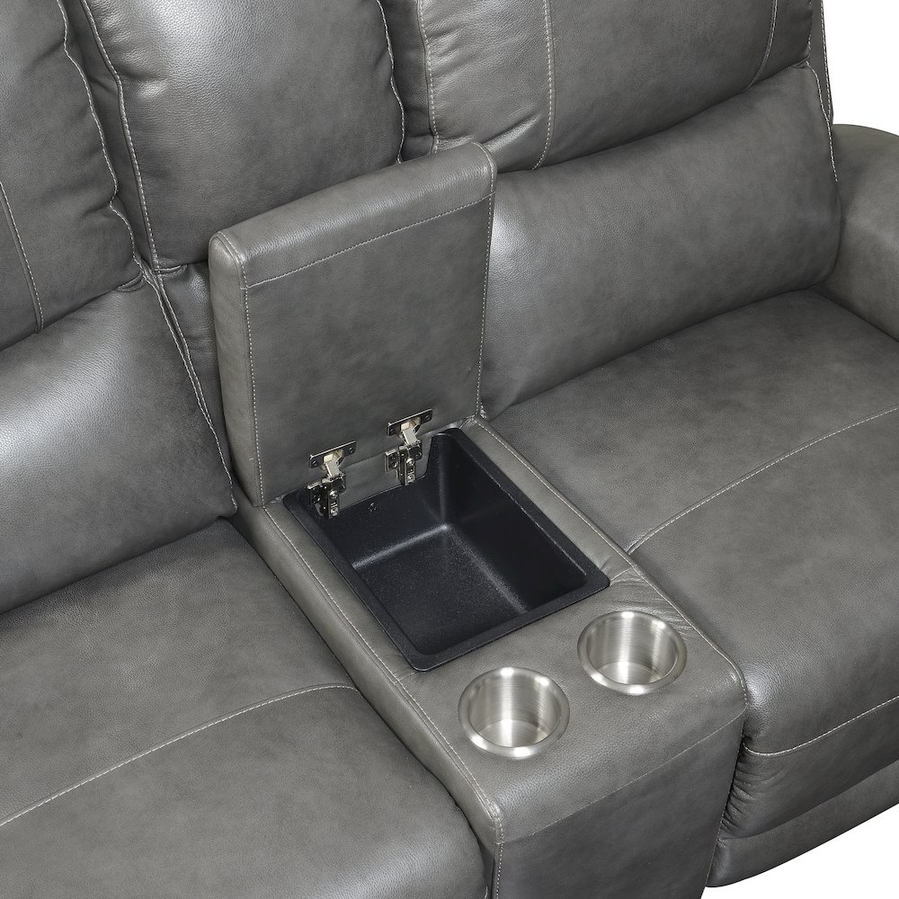 Laurel 2pc Power Reclining Grey. Picture 10