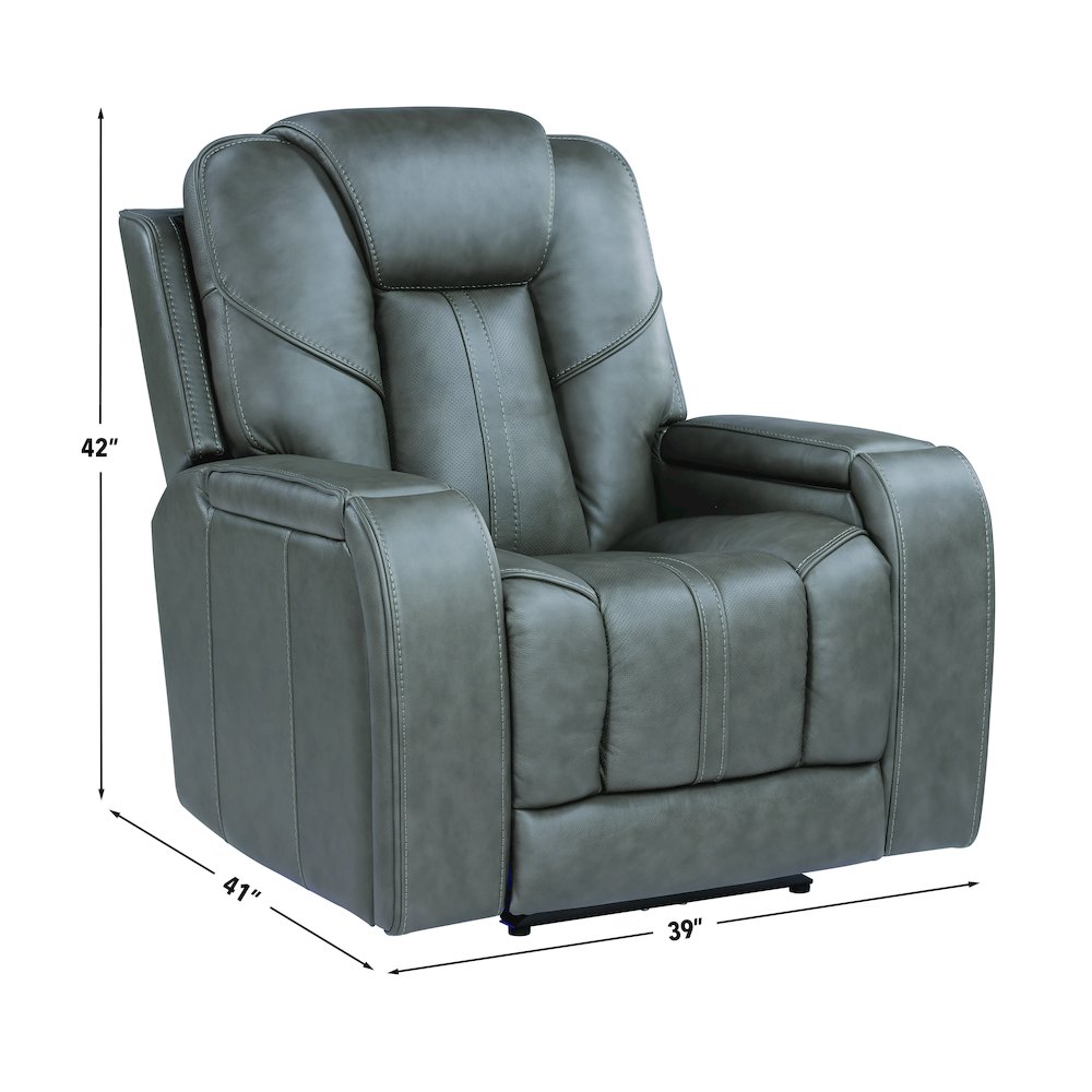 Daniel Triple Pwr Leather Theat Recliner. Picture 10
