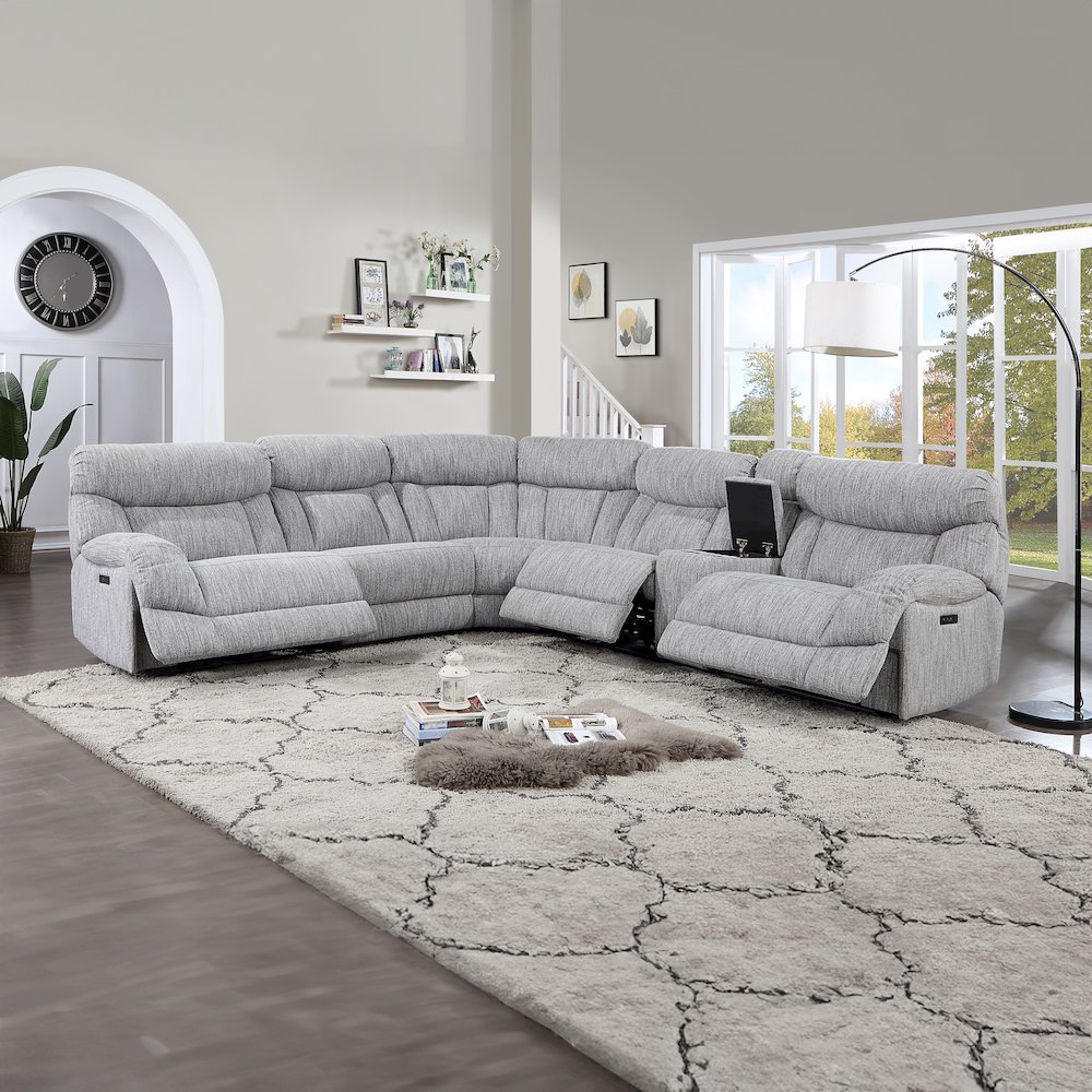 Park City 6PC Dual-Power Reclining Sectional. Picture 5