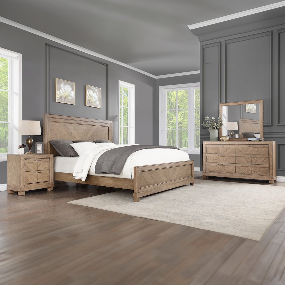 Montana 4 Piece Queen Bedroom Set, Sand. Picture 5