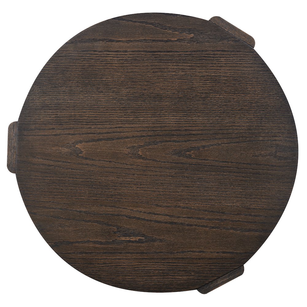 Salina Espresso Round End Table. Picture 6