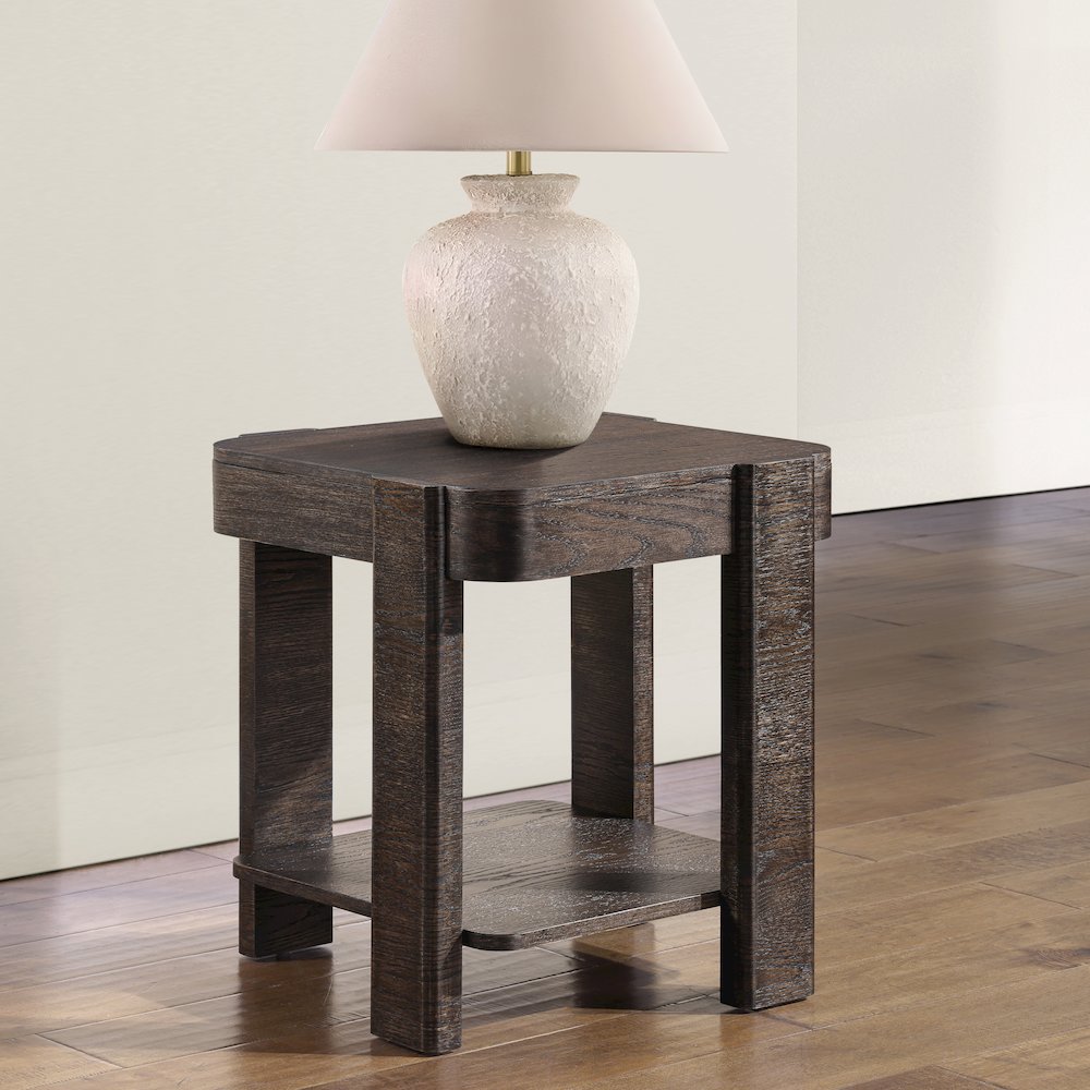 Salina Espresso Square End Table. Picture 3