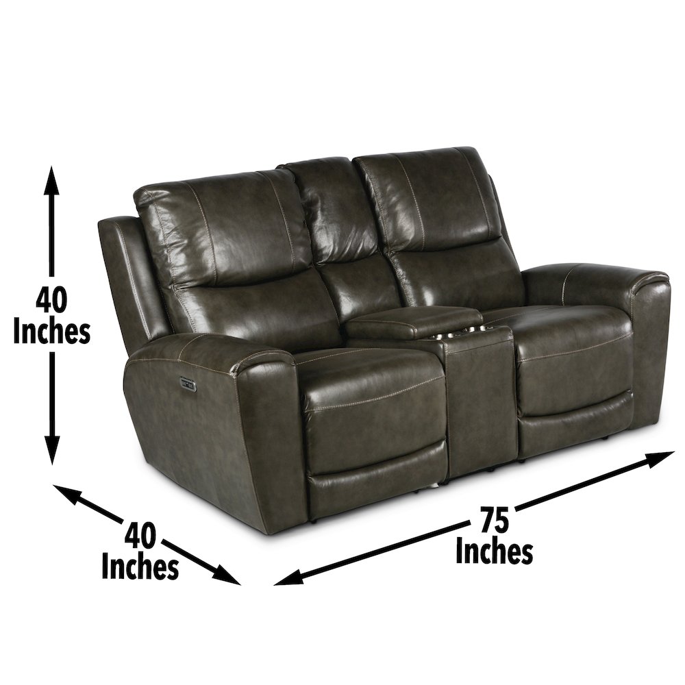Laurel 2pc Power Reclining Grey. Picture 11