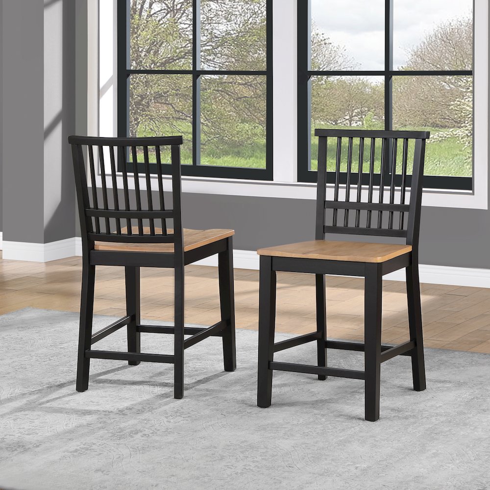 Magnolia 7pc Counter Table Black Base. Picture 6