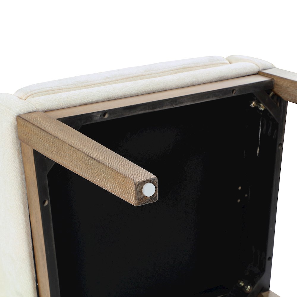 Aubrey 7-Piece 78-96" Dining Table Set with 6 Upholstered Parsons Chairs, Brown. Picture 10