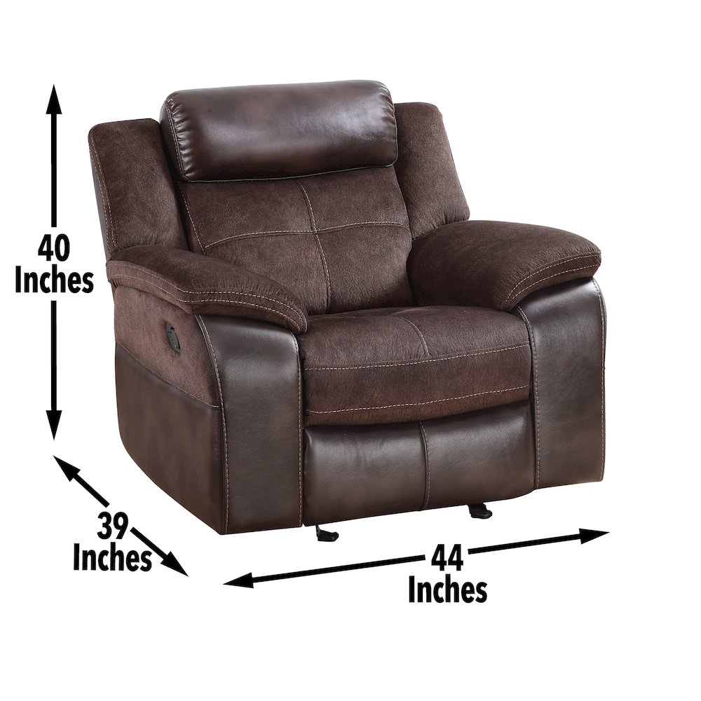 Pueblo Reclining Chair Coffee. Picture 10