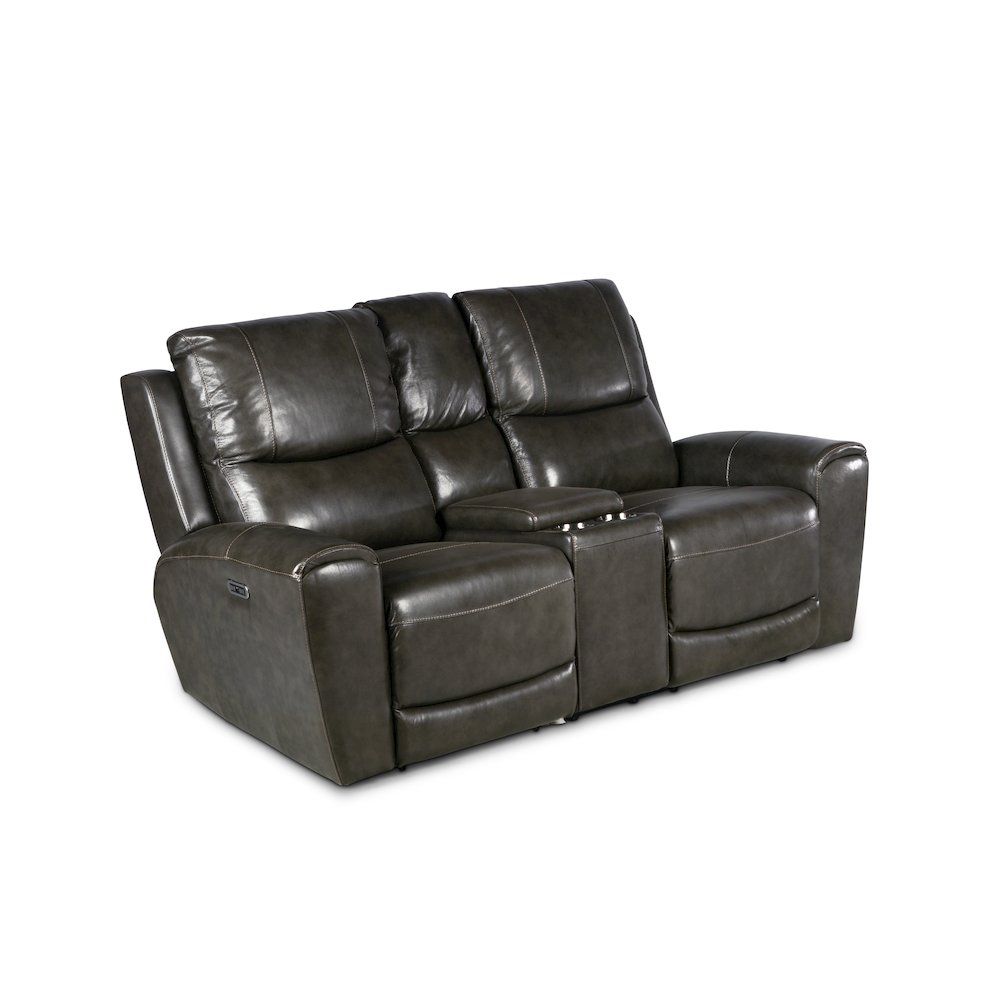 Laurel 2pc Power Reclining Grey. Picture 1