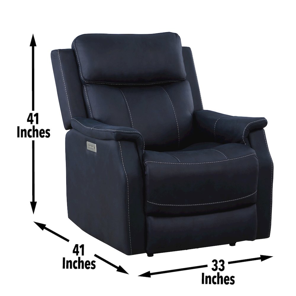 Valencia 3 Piece Dual Power Reclining Set - Ocean. Picture 13