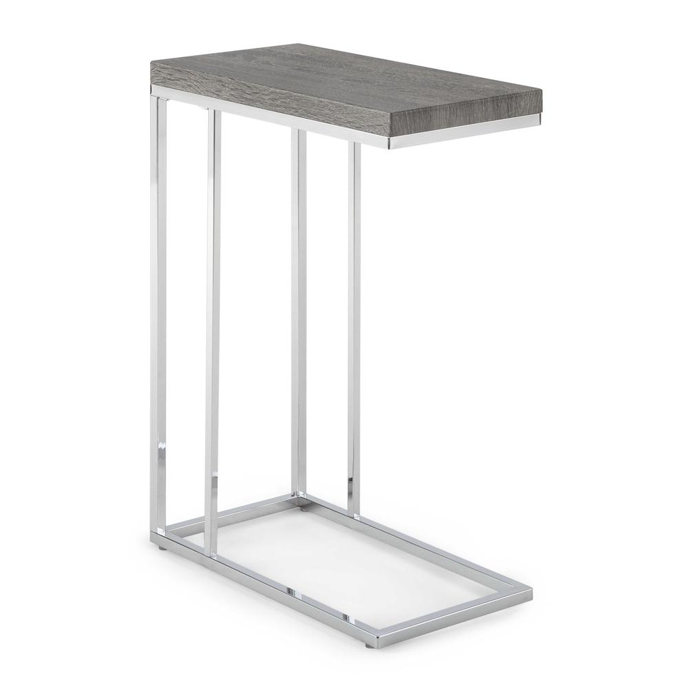 Lucia Chairside End Table, Grey/Brown. Picture 1