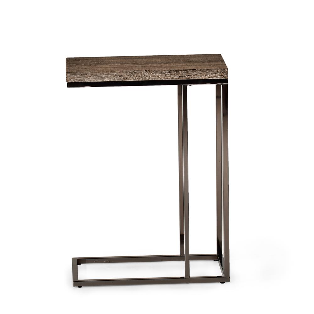 Lucia Chairside End Table, Grey/Brown. Picture 3