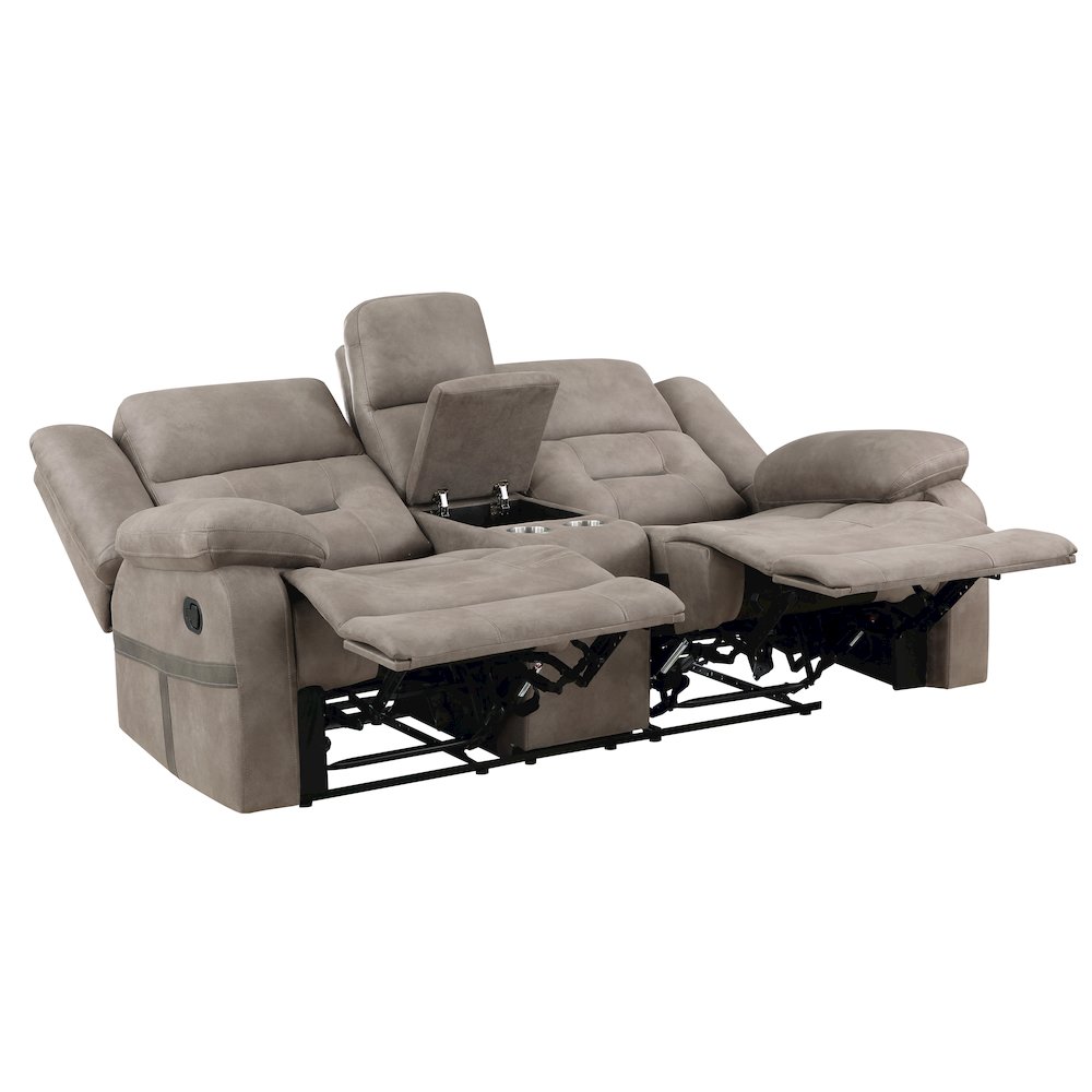 Abilene Tan Manual Console Loveseat. Picture 2