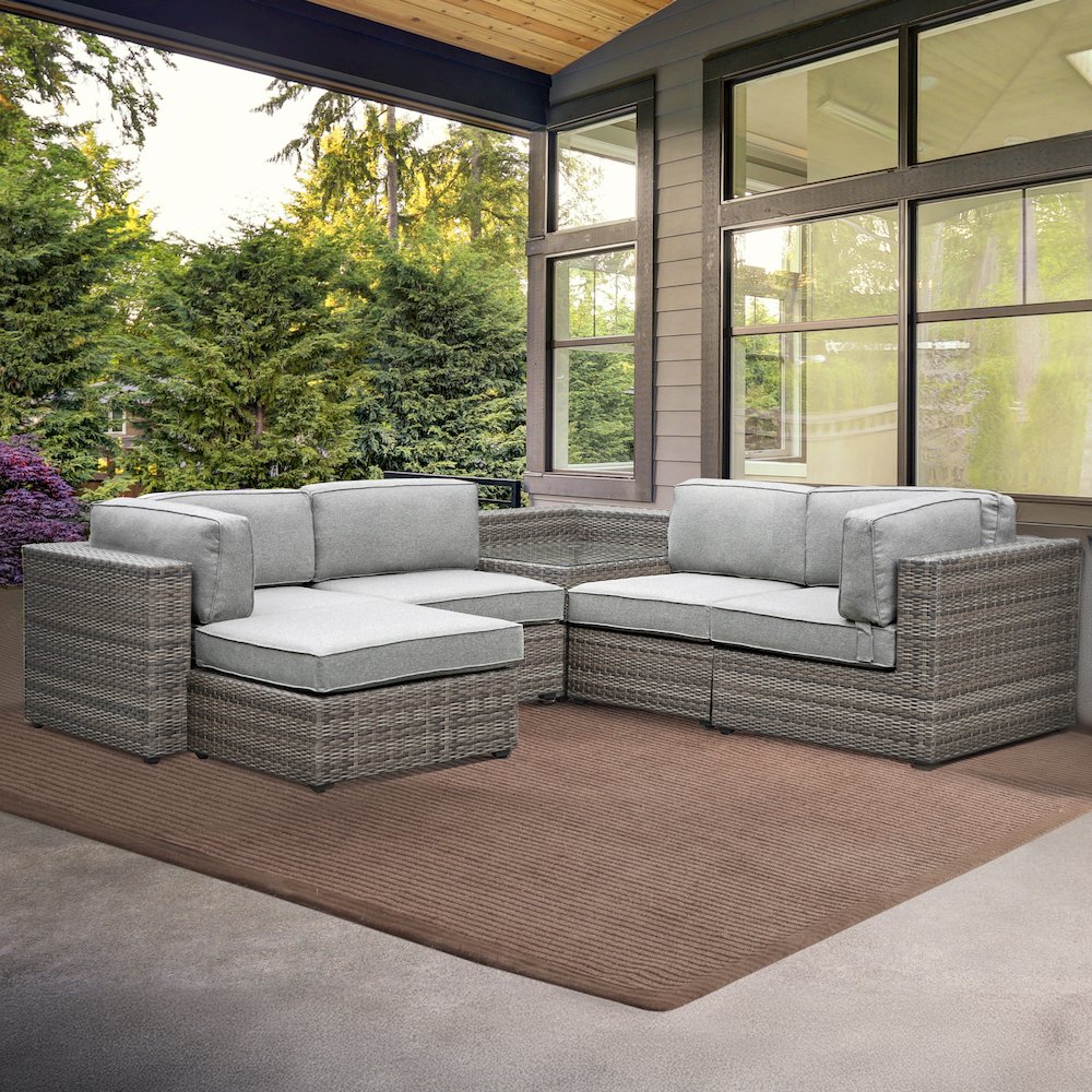 Tamyra 5PC Outdoor Sectional. Picture 5