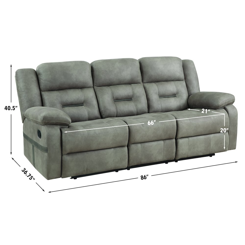 Abilene Tan Manual Sofa. Picture 9