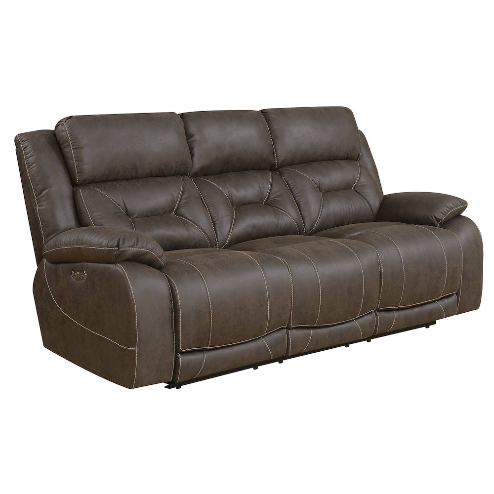 Aria Pwr- Pwr Recliner Sofa Brown. Picture 4