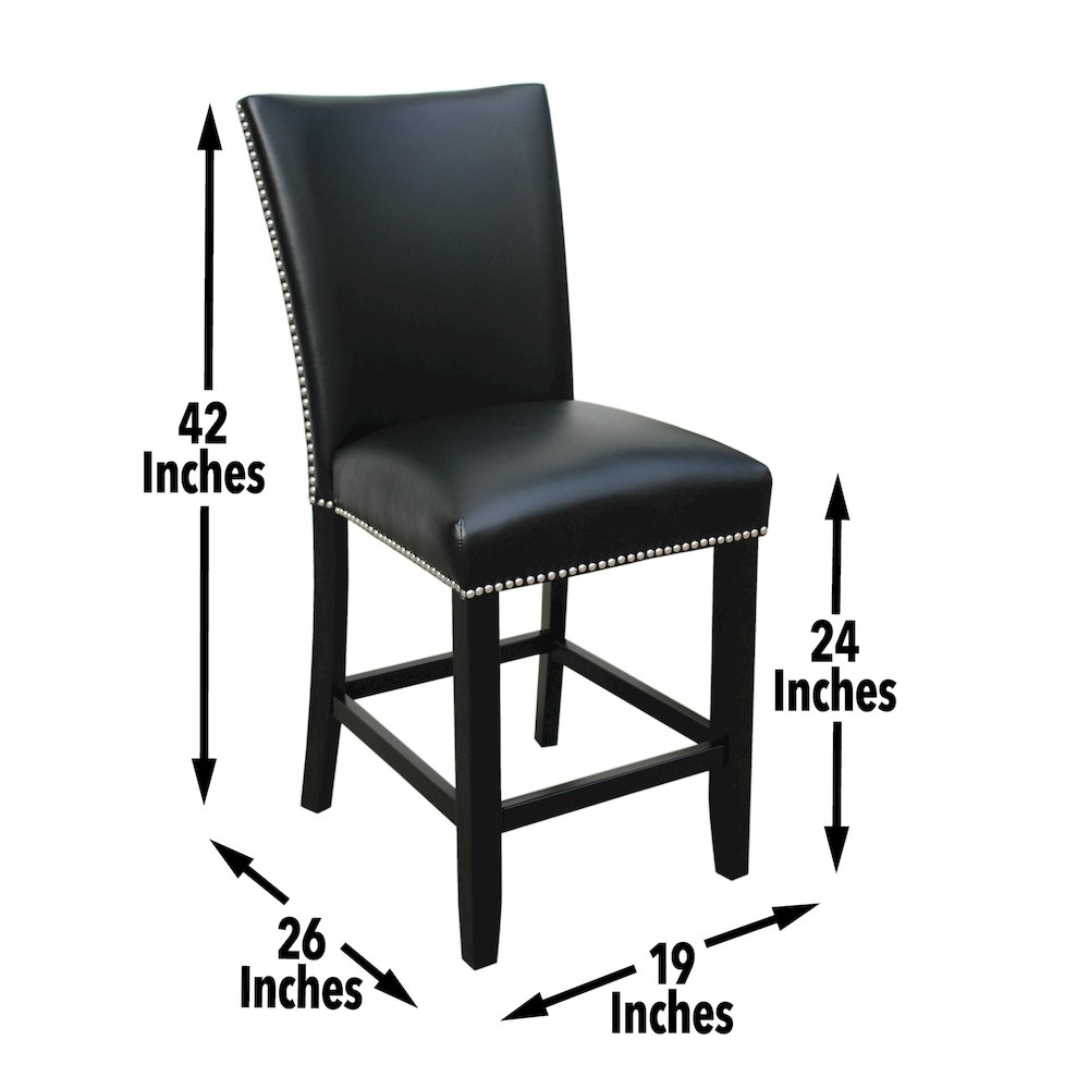 Camila 9PC Square Counter Set Black Chair. Picture 9