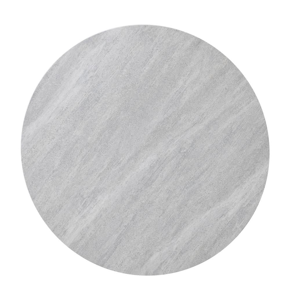 Keyla Faux-Marble Round End Table. Picture 2