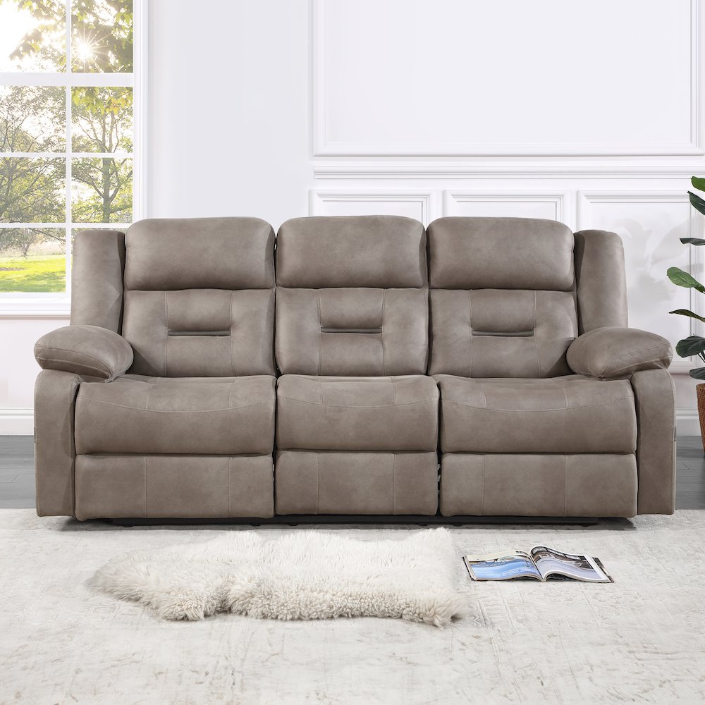 Abilene Tan Manual Sofa. Picture 5