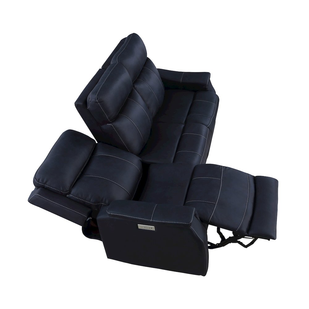 Valencia Dual Power Reclining Sofa - Ocean. Picture 7