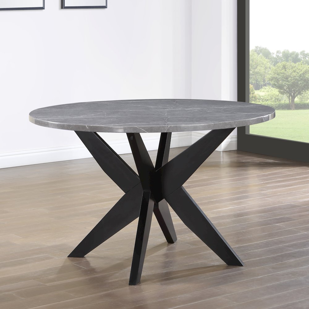 Amy 48-inch Round Faux-Marble Dining Table. Picture 4