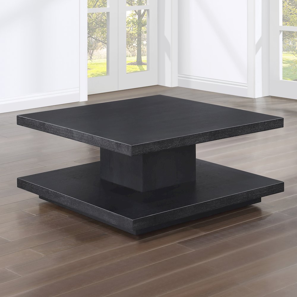 Canyon Cocktail Table with Casters, Black. Picture 7
