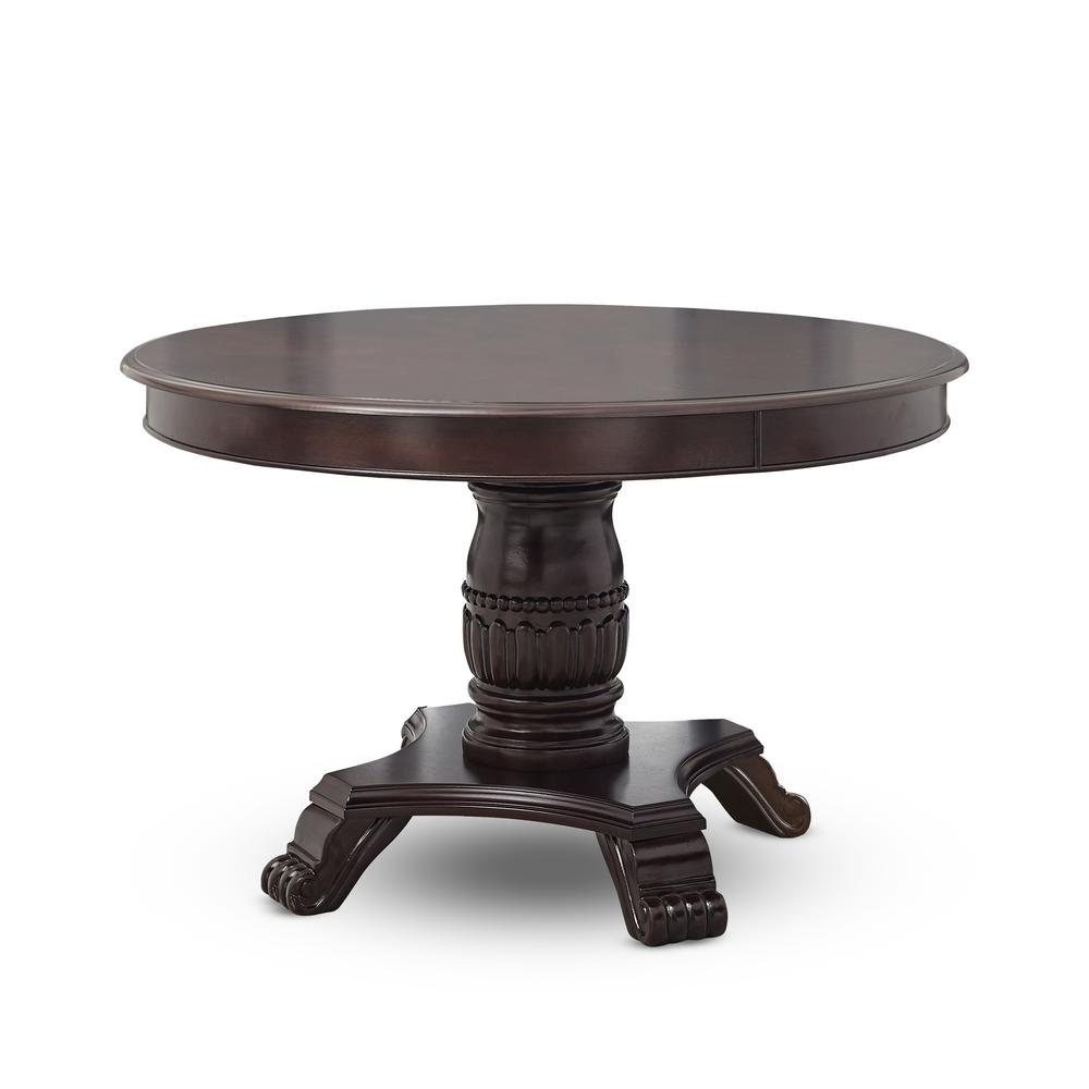 Dining and Game Table - Black, Multi-Step Rich Cherry Finish. Picture 6