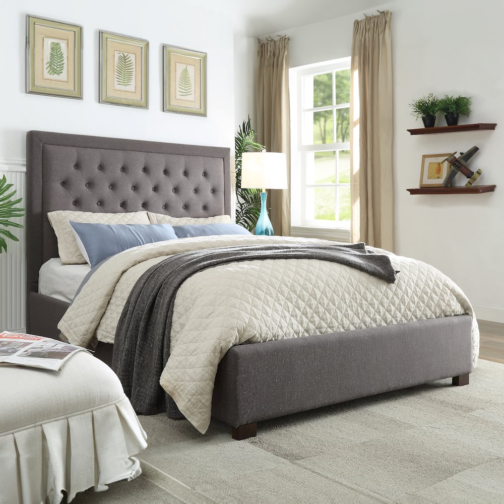 Isadora Queen Bed Gray. Picture 3