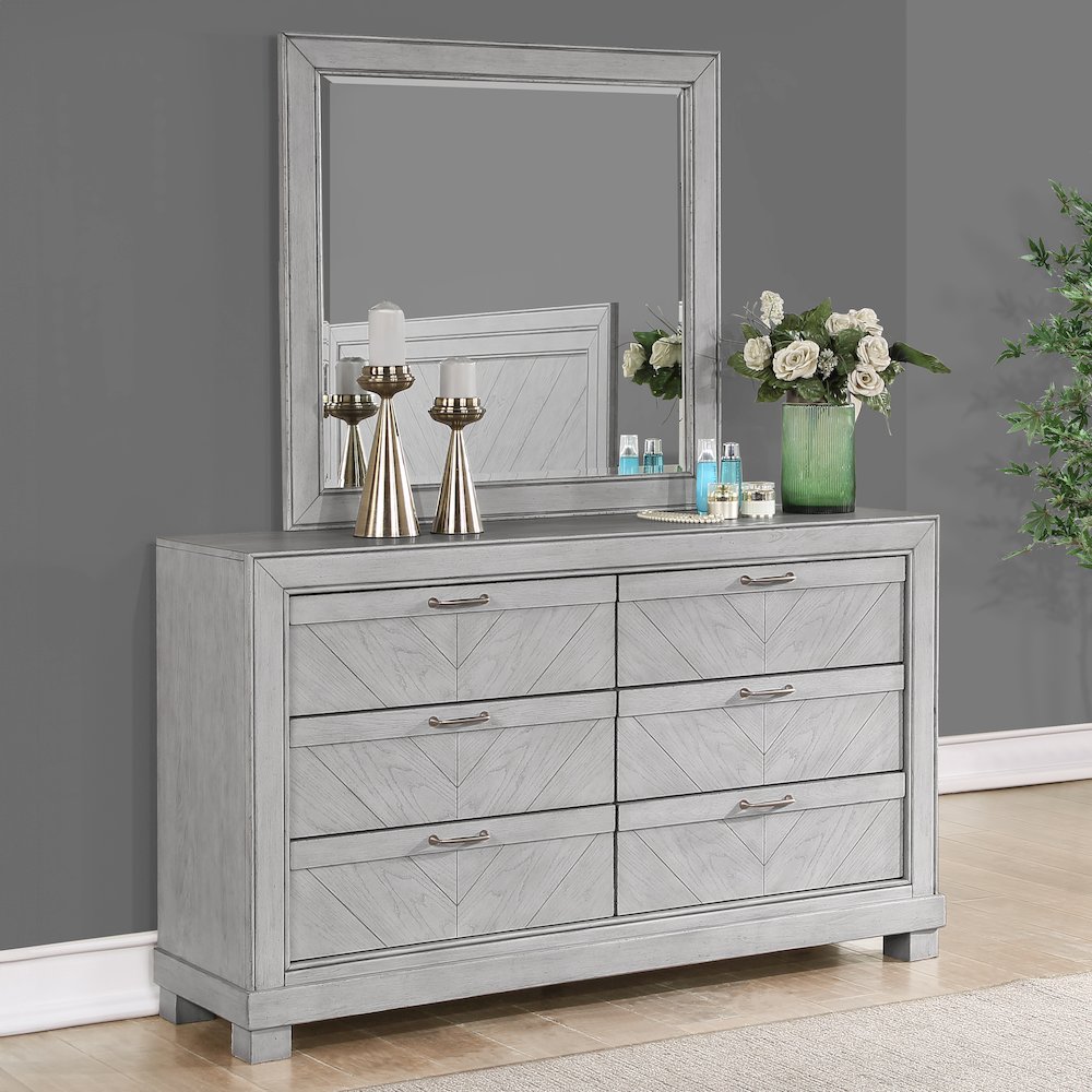 Montana Dresser and Mirror, Gray. Picture 5