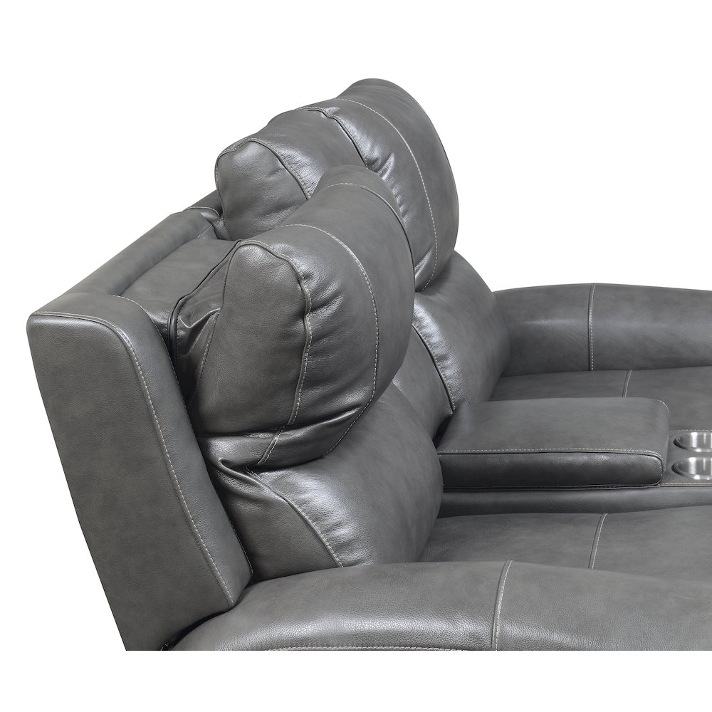 Laurel 2pc Power Reclining Grey. Picture 9