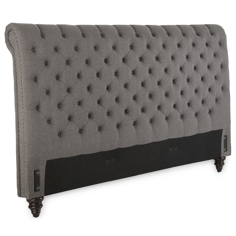 Swanson Queen Bed Gray. Picture 1