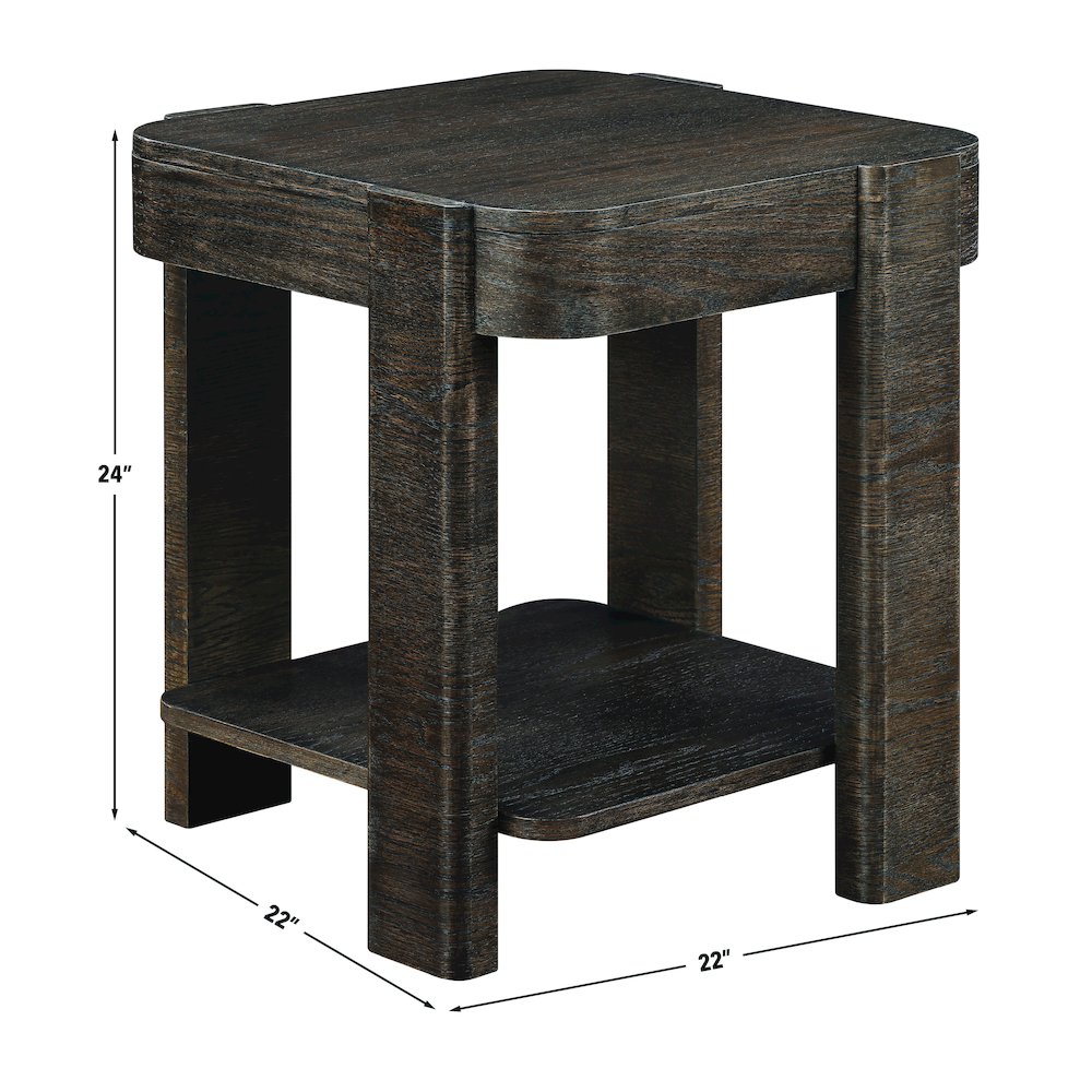 Salina Espresso Square End Table. Picture 8