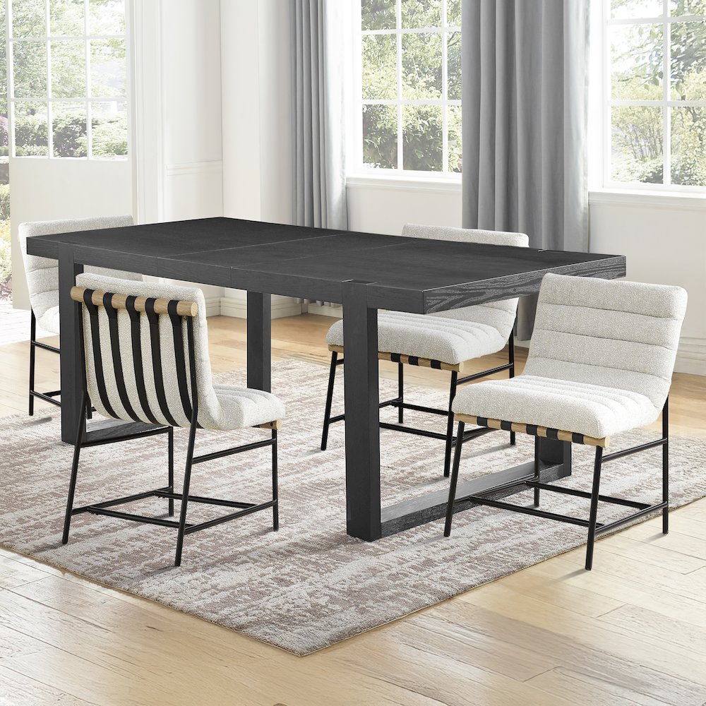 Yves Dining Table+Nicco Beige Polyester. Picture 5